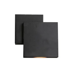 RIALTO-LED-ulkoseinävalaisin, musta, 20 cm, IP44, ylös/alas