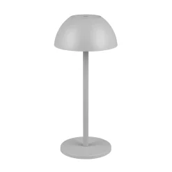Ricardo ladattava LED-pöytävalaisin, harmaa, korkeus 30 cm, muovia
