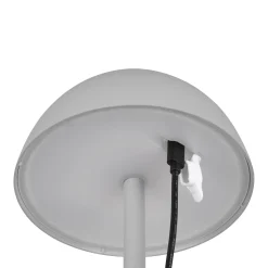 Ricardo ladattava LED-pöytävalaisin, harmaa, korkeus 30 cm, muovia