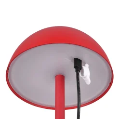 Ricardo ladattava LED-pöytävalaisin, punainen, korkeus 30 cm, muovia
