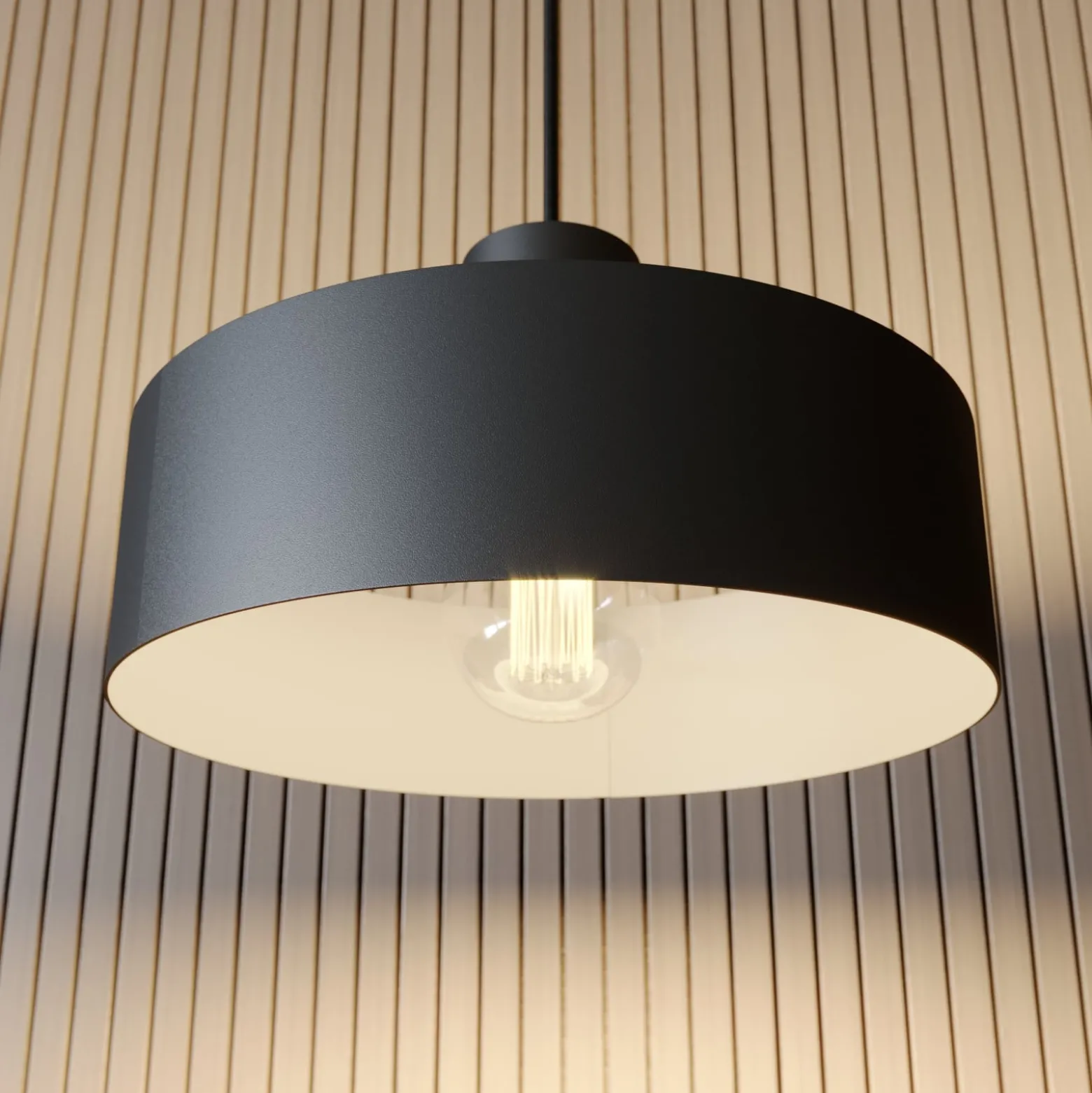 Rif riippuvalaisin metallia, musta, Ø 25 cm