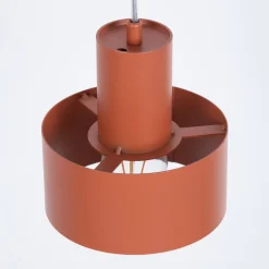 Rif S riippuvalaisin, tiilenpunainen, 1-lamppuinen, Ø 15 cm, teräs