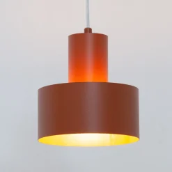 Rif S riippuvalaisin, tiilenpunainen, 1-lamppuinen, Ø 15 cm, teräs
