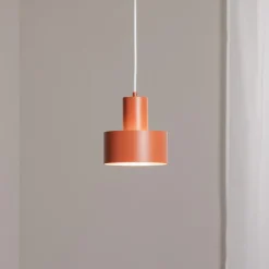 Rif S riippuvalaisin, tiilenpunainen, 1-lamppuinen, Ø 15 cm, teräs