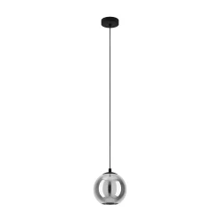 Riippuvalaisin Ariscani, savuharmaa, Ø 20 cm, lasi, E27