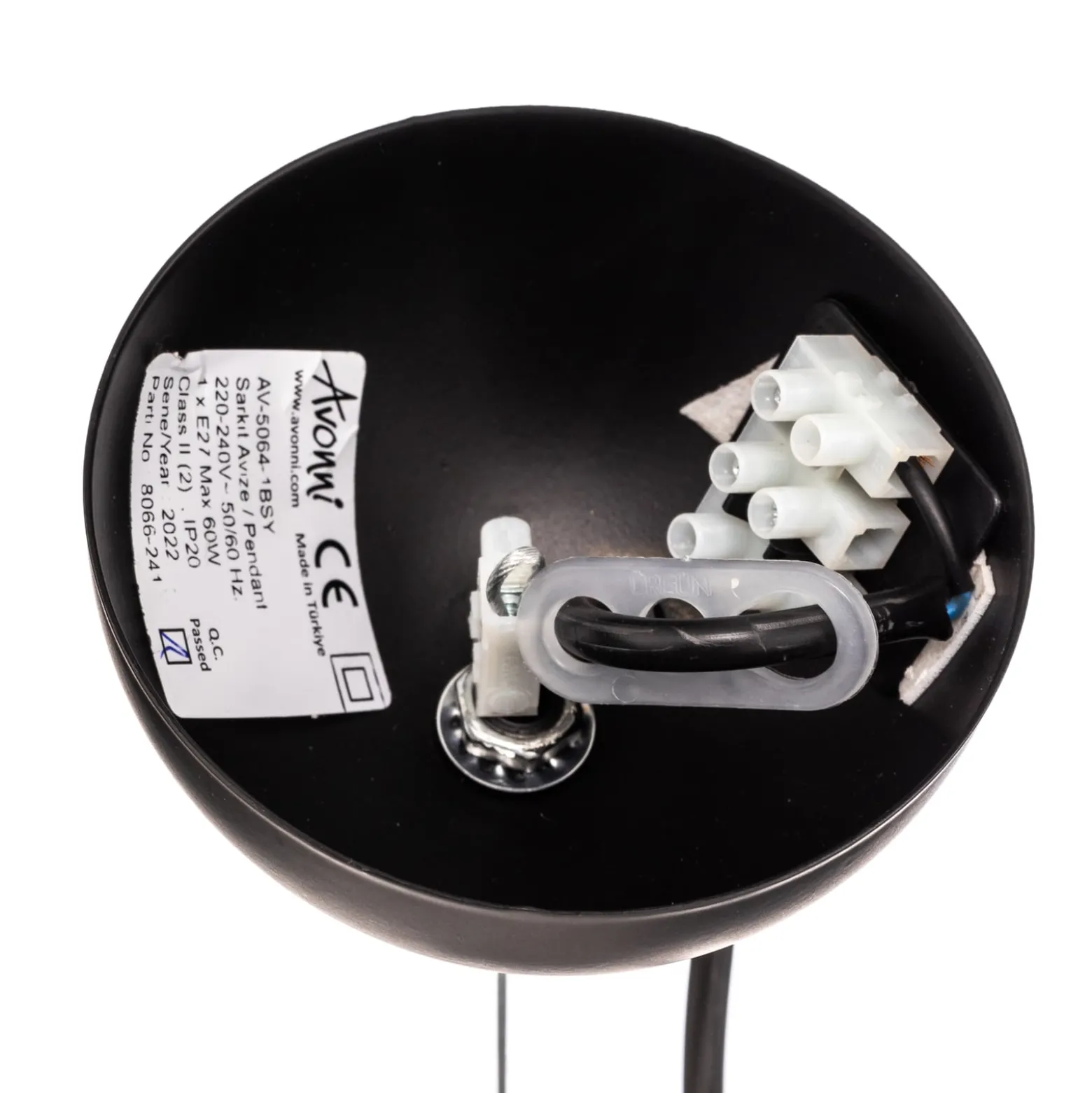 Riippuvalaisin AV-5064-1BSY, varjostin metallia ja lasia