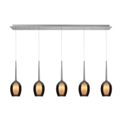 Riippuvalaisin Belle, savunharmaa/nikkeli, pituus 110 cm 5-valolasin värinen 5