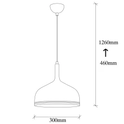Riippuvalaisin Berceste 187-S, valkoinen/kultainen, metalli, Ø 30 cm