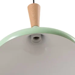 Riippuvalaisin Chris, mintunvihreä/valkoinen, Ø 35 cm, metalli