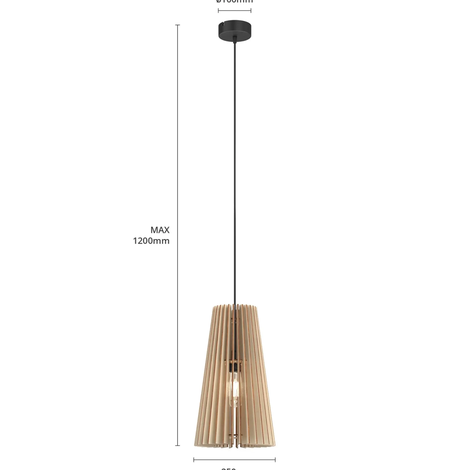 Riippuvalaisin Cone, 1-lamppuinen