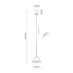 Riippuvalaisin Cono Mini, 1-lamppuinen, Ø 12 cm, musta GU10