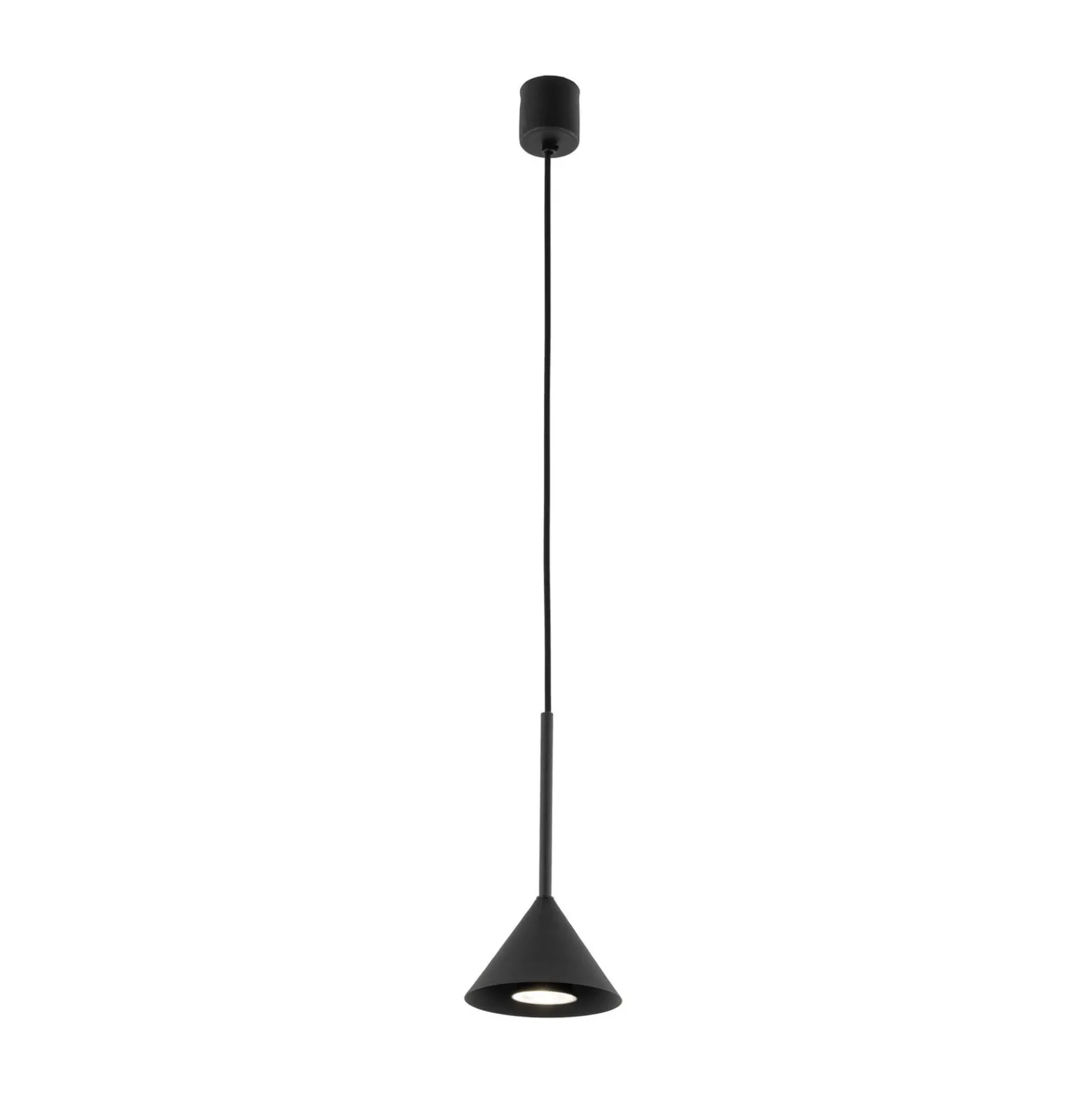 Riippuvalaisin Cono Mini, 1-lamppuinen, Ø 12 cm, musta GU10