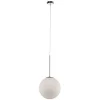 Riippuvalaisin Dione, 1-lamppuinen, valkoinen/kromi 30 cm
