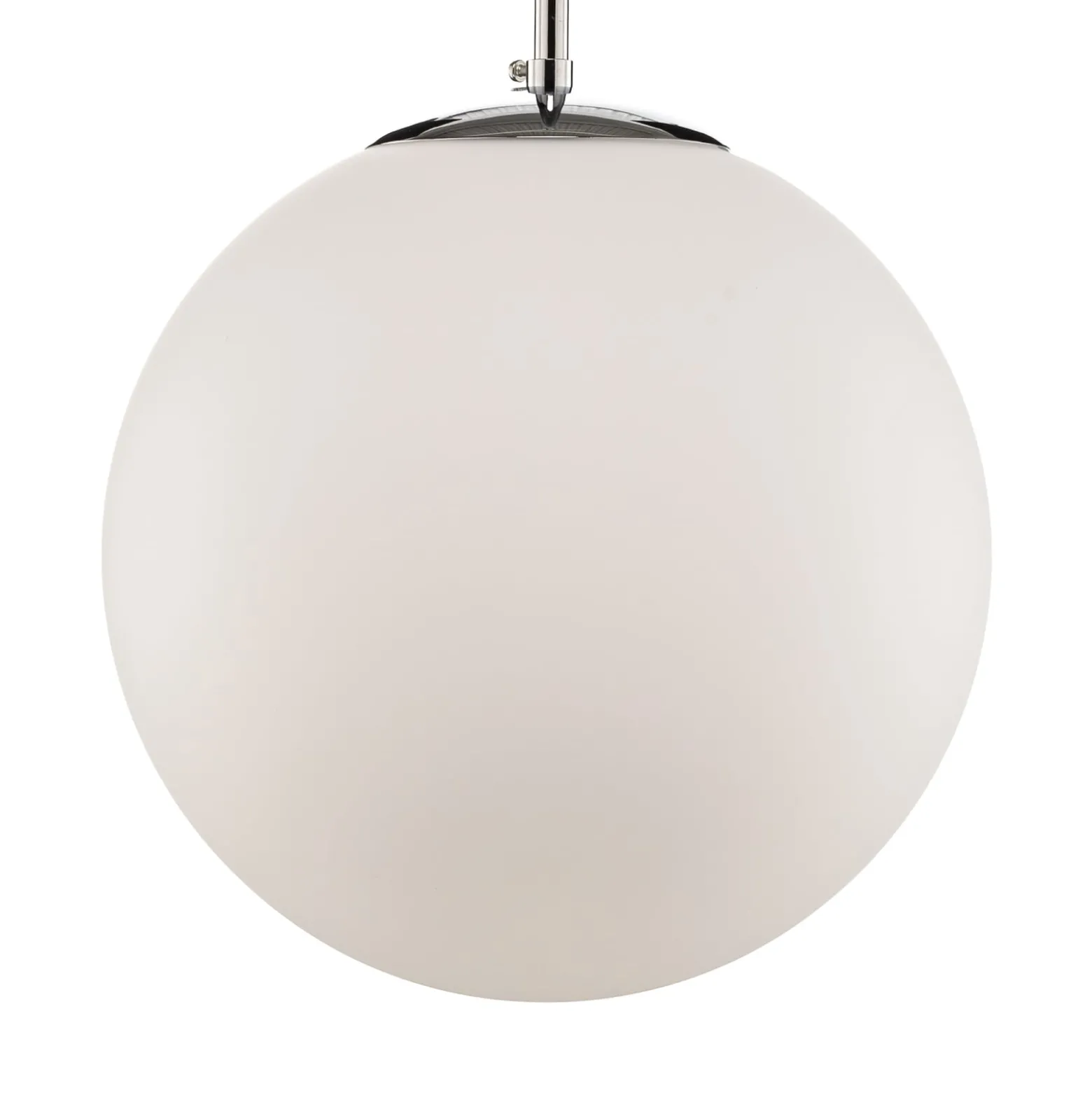 Riippuvalaisin Dione, 1-lamppuinen, valkoinen/kromi 30 cm