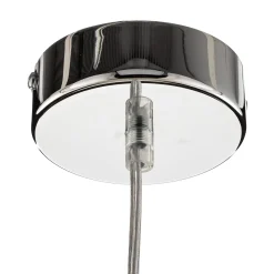 Riippuvalaisin Dione, 1-lamppuinen, valkoinen/kromi 30 cm
