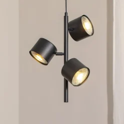 Riippuvalaisin 1047E, 3-lamppuinen, musta