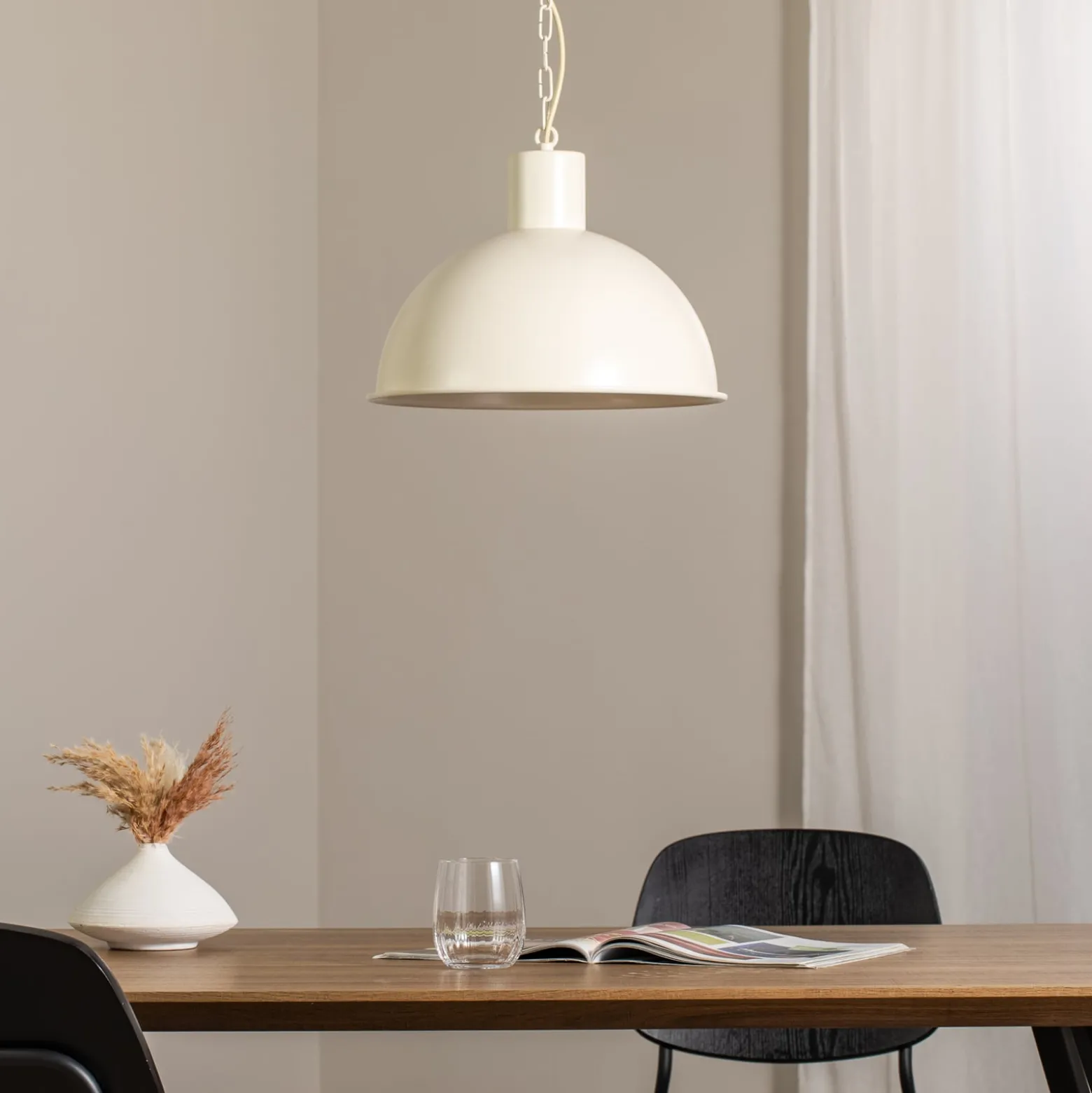 Riippuvalaisin Emoti, beige, 1-lamppuinen, Ø 38 cm