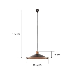 Riippuvalaisin Garret I, tummanruskea/kupari, Ø 50 cm