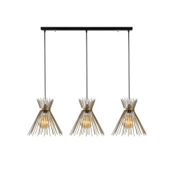 Riippuvalaisin Kirpi 3089 3-fg. lineaarinen Ø34cm kultainen