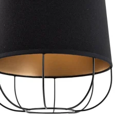Riippuvalaisin Lantern small, tekstiili, metalli, musta