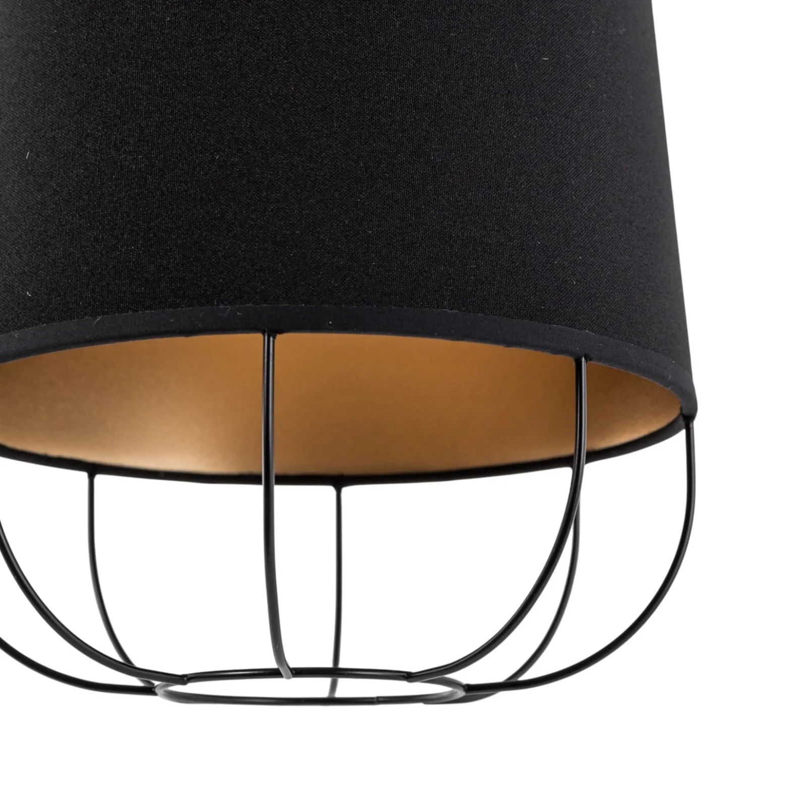 Riippuvalaisin Lantern small, tekstiili, metalli, musta