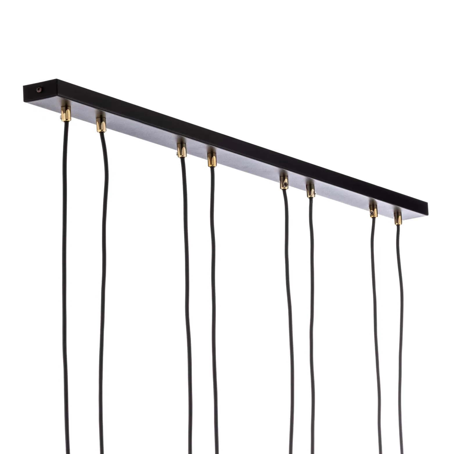 Riippuvalaisin Linear, musta/kirkas, 4-lamppuinen