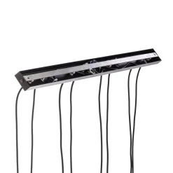 Riippuvalaisin Linear, musta/kirkas, 4-lamppuinen
