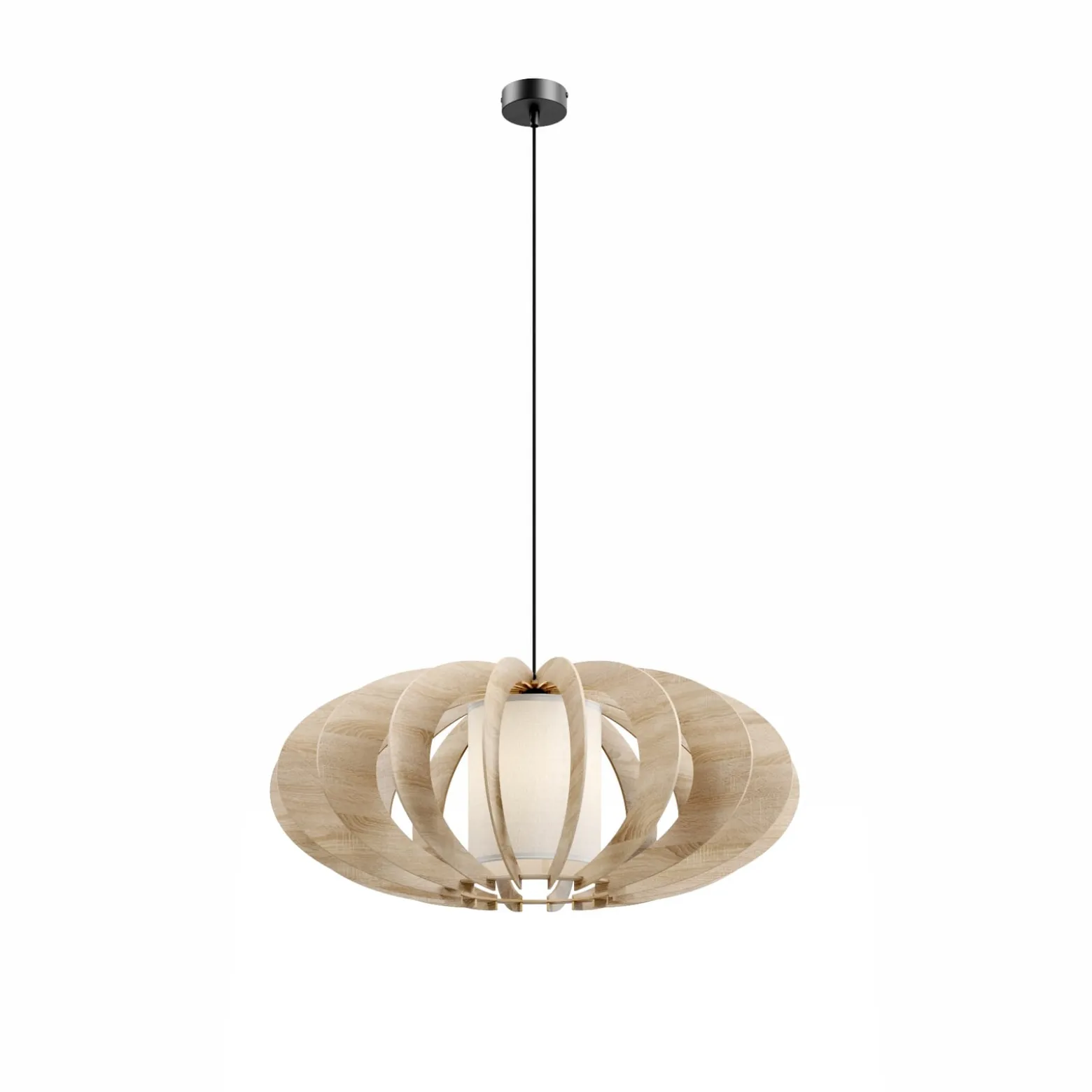 Riippuvalaisin Modern A L puusäleillä, Ø 60 cm