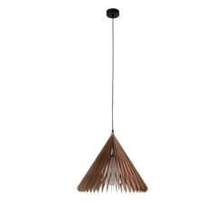 Riippuvalaisin Nature Sun lasi XL, kartio terävä, Ø 48 cm, puu