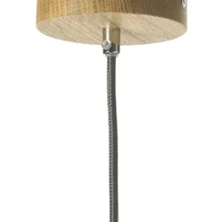 Riippuvalaisin OHANA, opaali, tammipuu, Ø 40 cm, E27