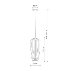 Riippuvalaisin Pumpkin S, tummanharmaa, Ø 27 cm, metalli, GU10