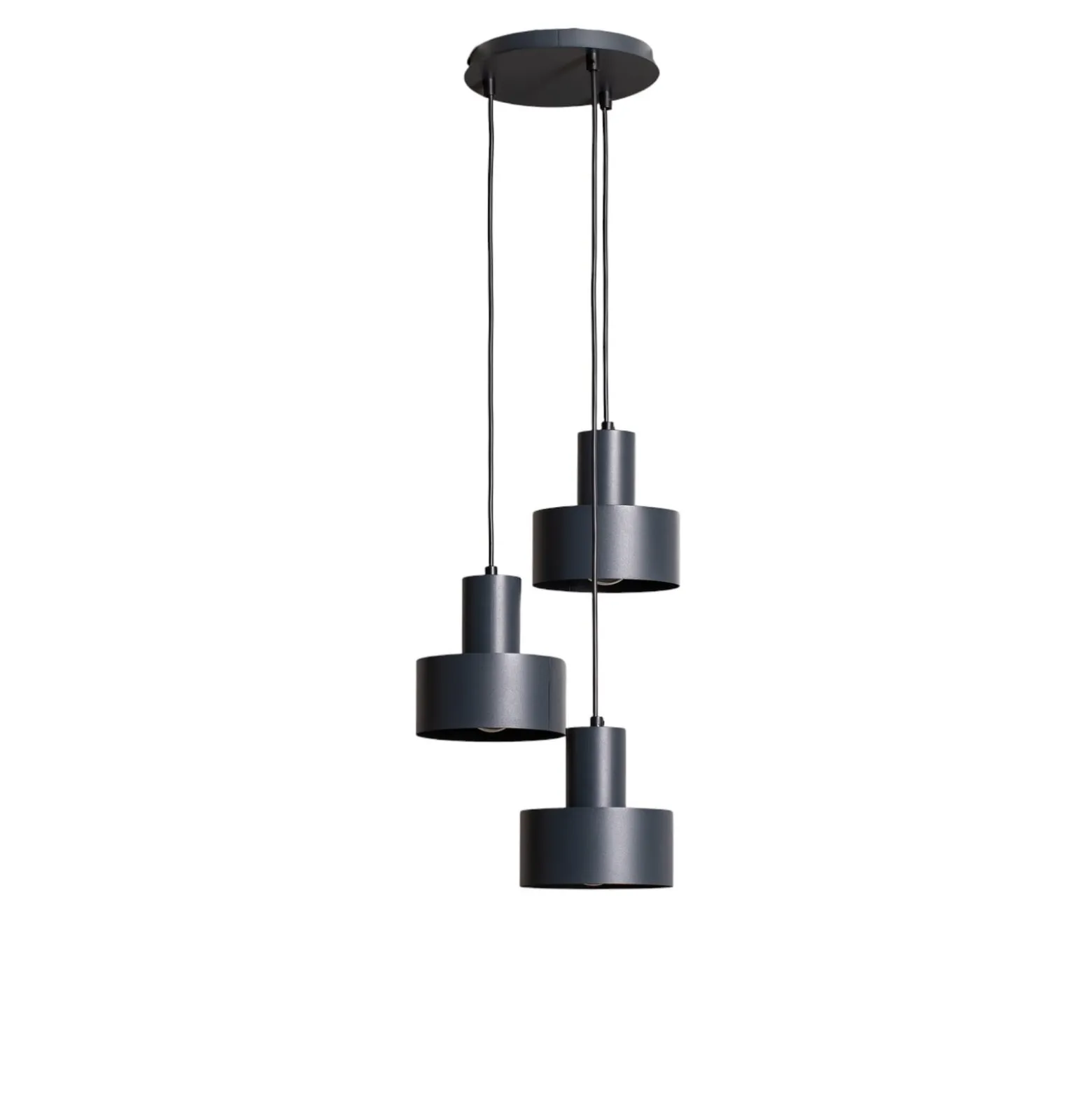 Riippuvalaisin Rif 3, antrasiitti, pyöreä, 3-lamppuinen, Ø 33 cm