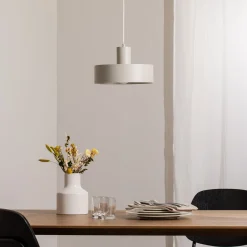 Riippuvalaisin Rif M, taupe, 1-lamppuinen, Ø 25 cm, teräs