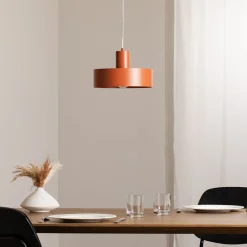 Riippuvalaisin Rif M, tiilenpunainen, 1-lamppuinen, Ø 25 cm, teräs