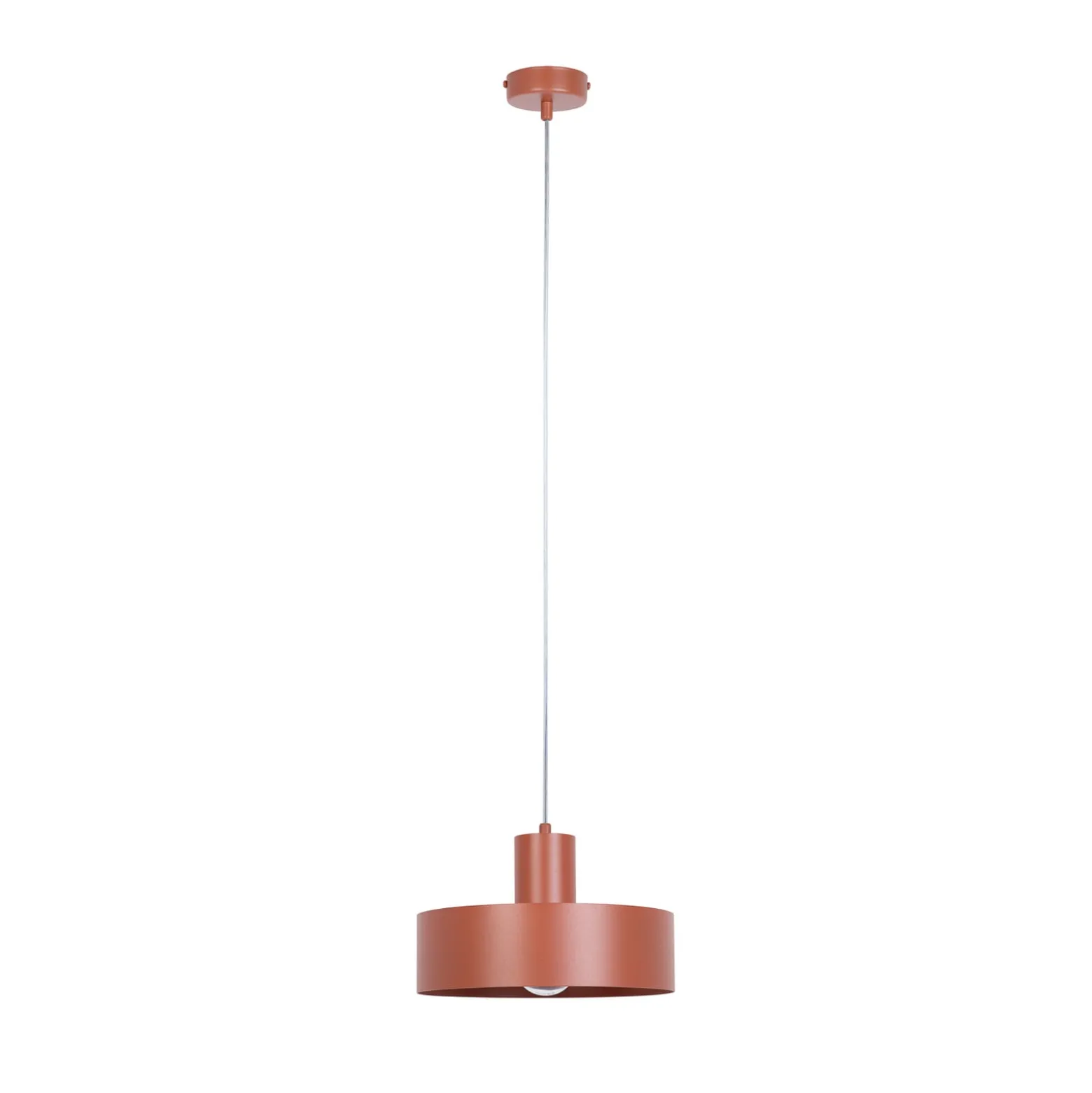 Riippuvalaisin Rif M, tiilenpunainen, 1-lamppuinen, Ø 25 cm, teräs