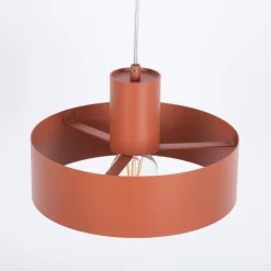 Riippuvalaisin Rif M, tiilenpunainen, 1-lamppuinen, Ø 25 cm, teräs