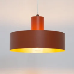 Riippuvalaisin Rif M, tiilenpunainen, 1-lamppuinen, Ø 25 cm, teräs