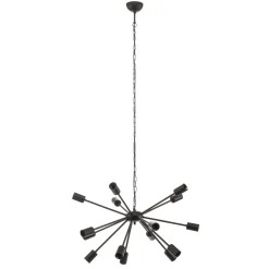 Riippuvalaisin Rod Black XV, musta, 15-liekkinen