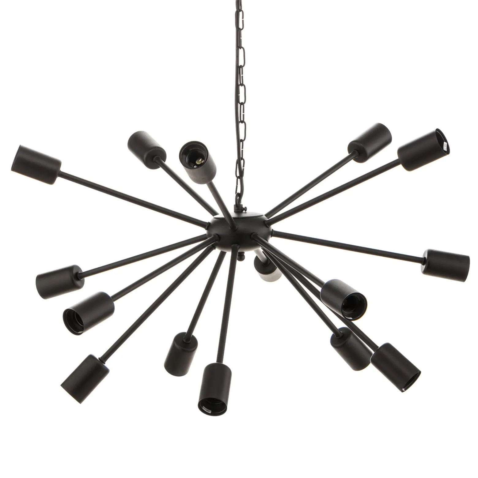 Riippuvalaisin Rod Black XV, musta, 15-liekkinen
