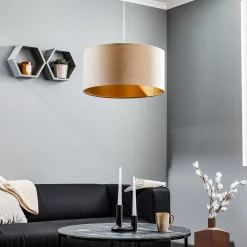 Riippuvalaisin Salina, beige/kulta Ø 50 cm