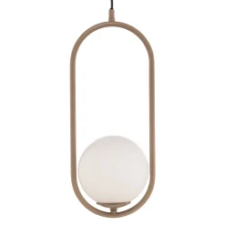 Riippuvalaisin Samba, 1-lamppuinen, beige/valkoinen