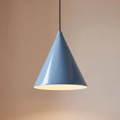 Riippuvalaisin, savusininen, metalli, halkaisija 24 cm, kartiomainen, E27