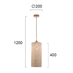 Riippuvalaisin Senso, lpitkänmallinen, kapea Ø20cm