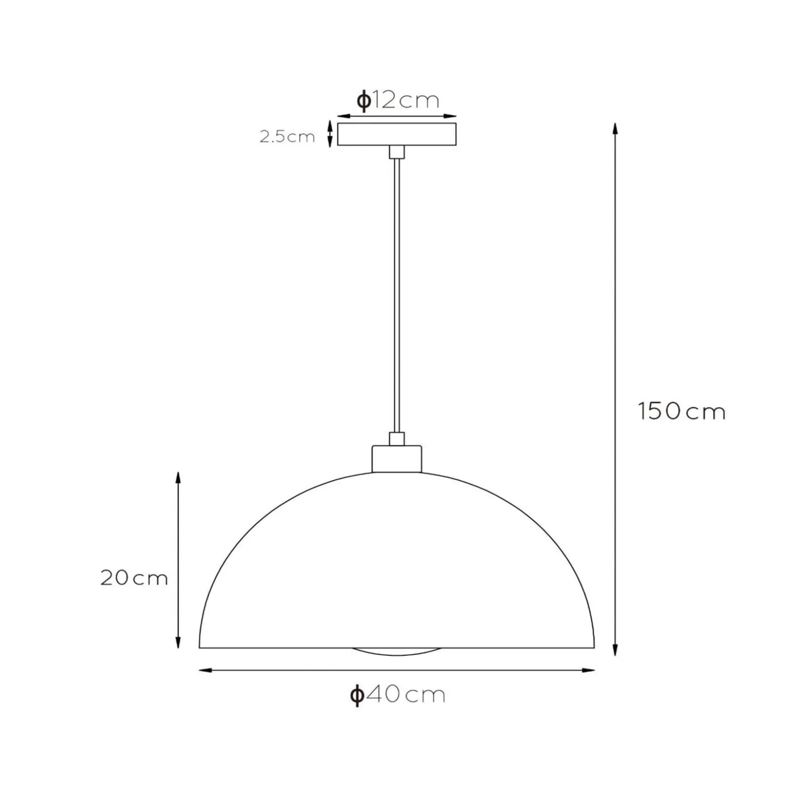 Riippuvalaisin Siemon terästä. Ø40 cm okra