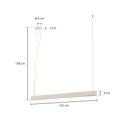 Riippuvalaisin Soft valkoinen 125 cm