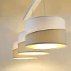 Riippuvalaisin Susan, 3-lamppuinen, valkoinen/beige/kulta