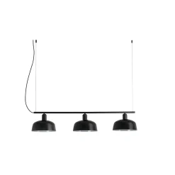 Riippuvalaisin Tatawin, musta, lasi, pituus 100 cm, 3-valo.