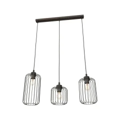 Riippuvalaisin Vander, 3-lamppuinen, 60 cm, musta, metalli, E27