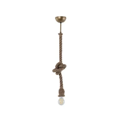 Riippuvalo AYD, beige, köysi, korkeus 70 cm, E27, käsintehty