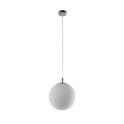 Riippuvalo Bernike, valkoinen/kromi, lasi, Ø 30 cm